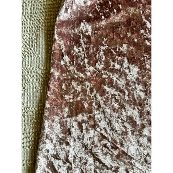 Pink Crushed Velvet Tank Top Lock & Love Premium Sz Small Made in USA Polyester - Picture 5 of 6